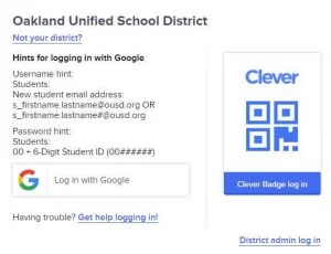 ousd student portal with clever