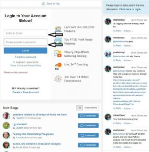 wealthy affiliate login page