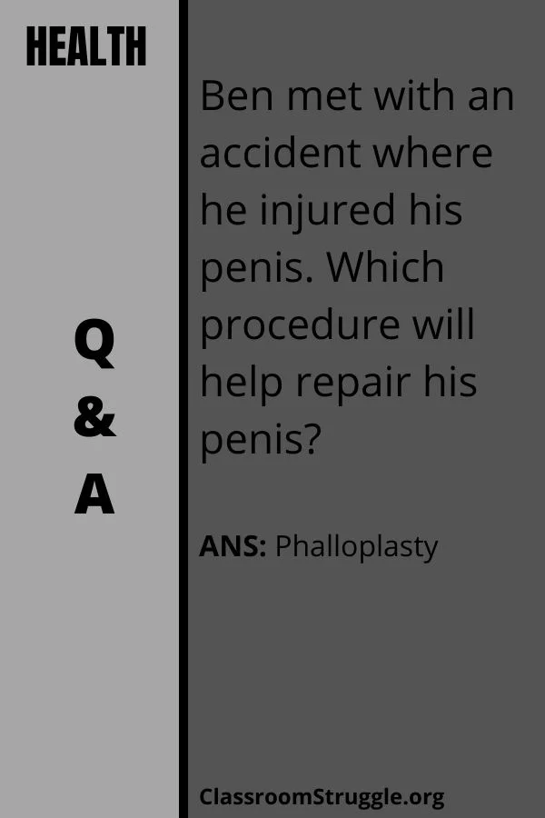 Ben met with an accident where he injured his penis. Which procedure will help repair his penis?