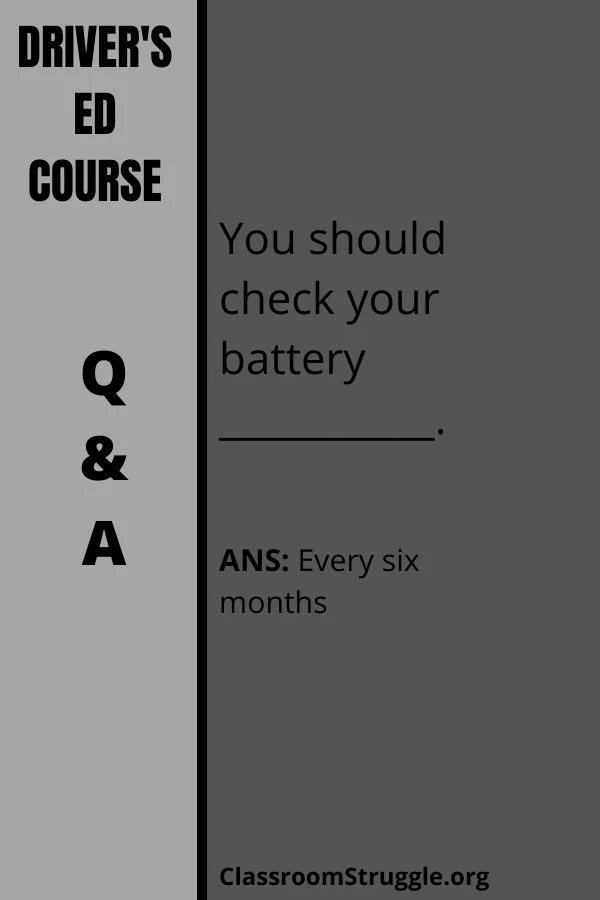 You should check your battery ___________.