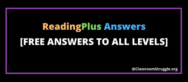 Reading plus answers key