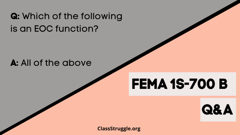 Which of the following is an EOC function?