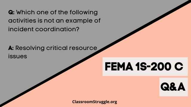 Which one of the following activities is not an example of incident coordination?